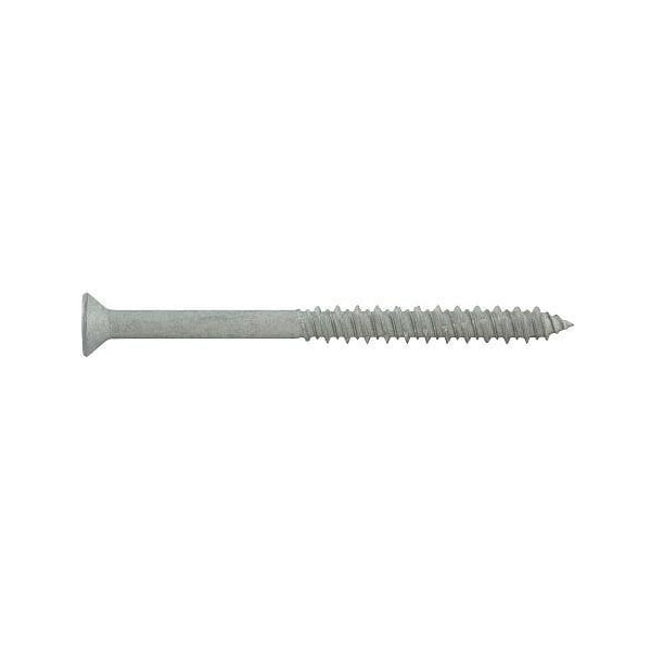 Concrete Screw Anchor, 1/4" Dia., Flat, 3-3/4" L, Stainless Steel Plain, 100 PK
